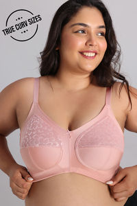 Zivame True Curv Single Layered Non Wired Full Coverage Super Support Bra - Peach Beige — thumbnail 1